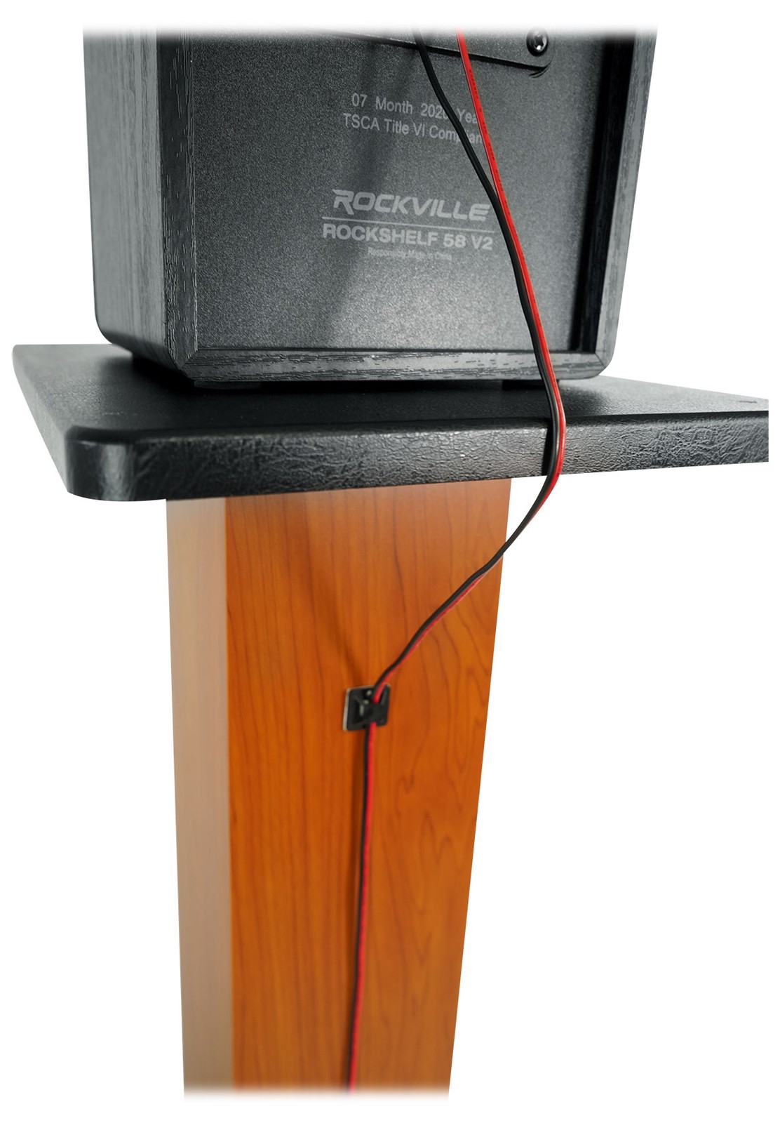 (2) Rockville SS28C Classic Wood Grain 28" Speaker Stands Fits Fluid Audio FA-C5