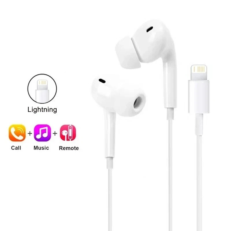 Earphones Headphones For Apple iPhone Pro/14/13/12/11/X Bluetooth Wired Earbuds
