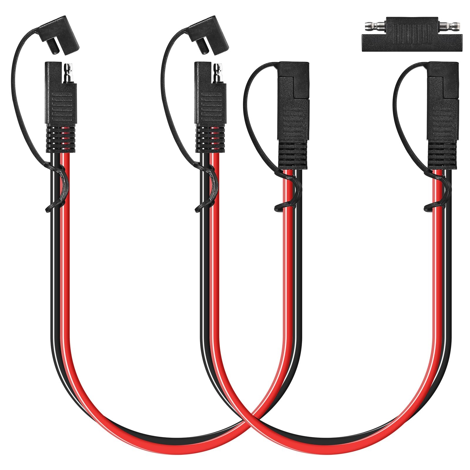 2-Pack 2 Pin Quick Disconnect Polarized Wire Harness, 1FT 10AWG SAE Connector...