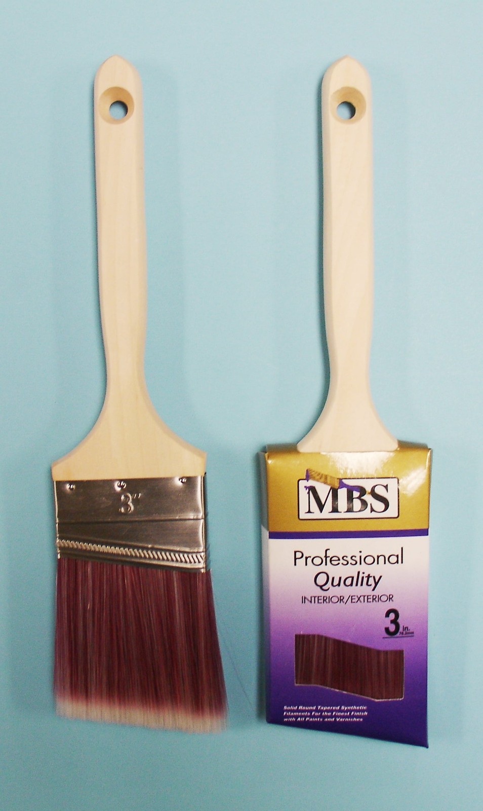 Professional Paint Brush 3" Angle Wood Sash Handle Interior/Exterior