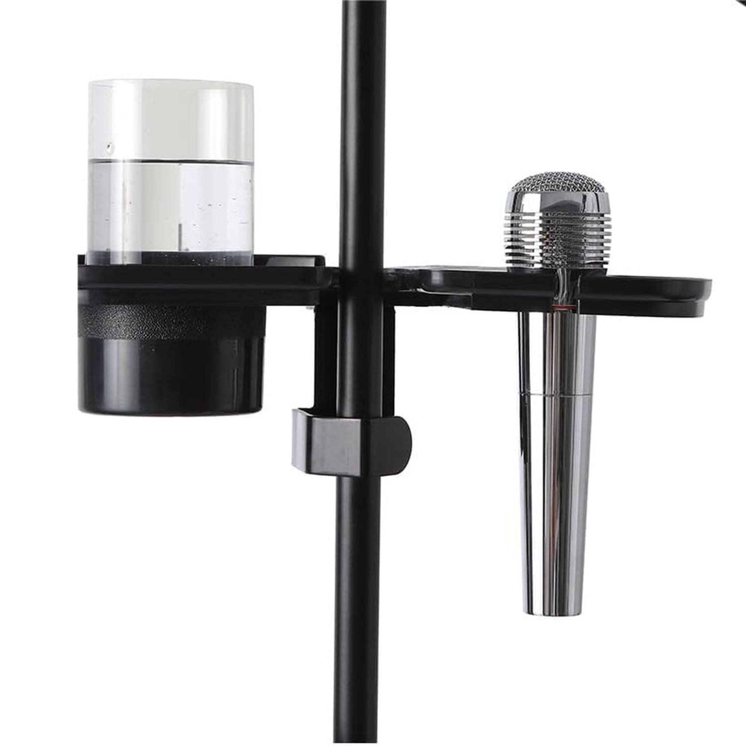 Microphone Stand Cup Holder, Clamp-On Tray Fit Most Stands - Multi-Functional...