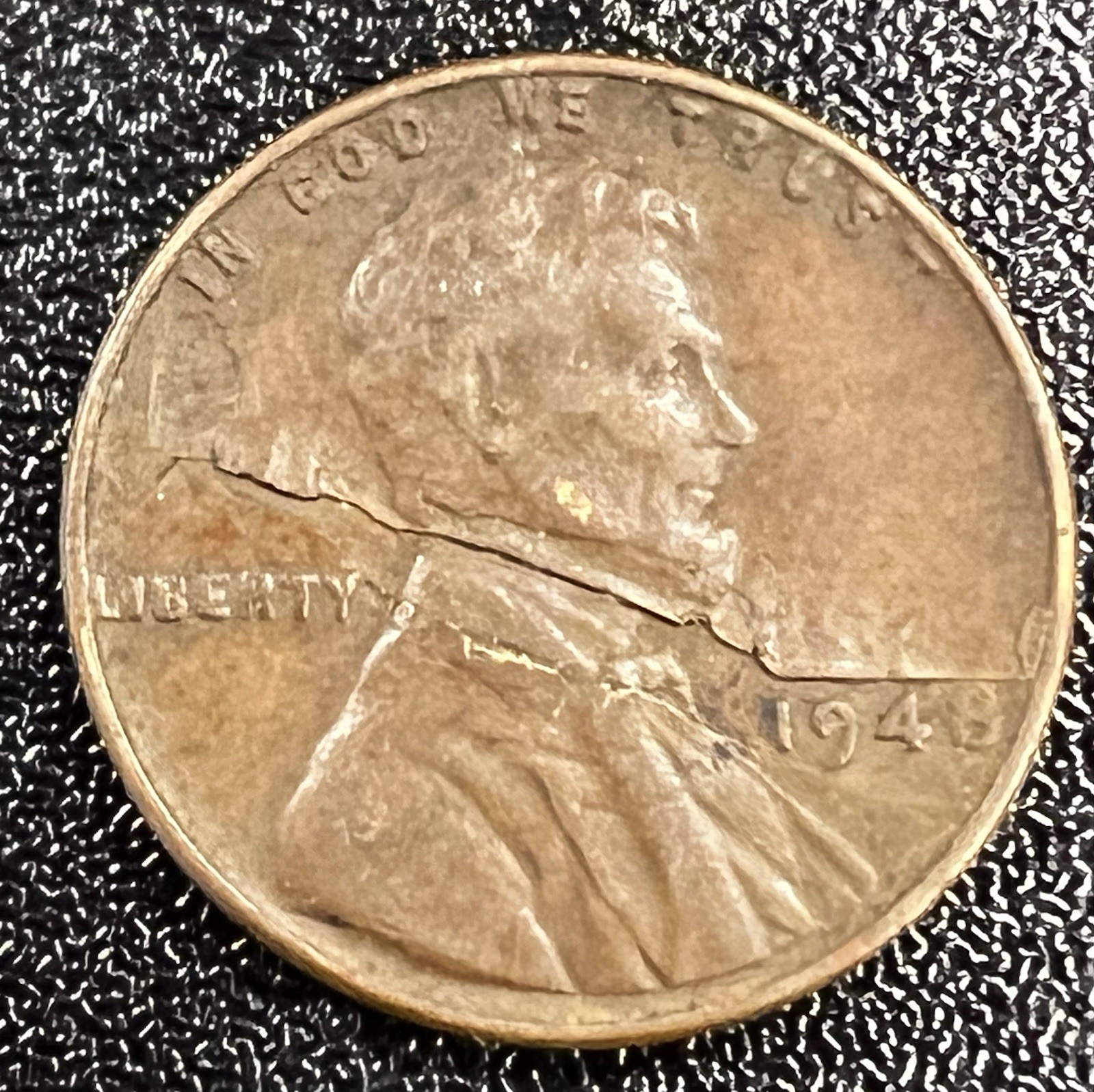 1948 Lincoln Wheat Cent Major Lamination Penny Retained? Error