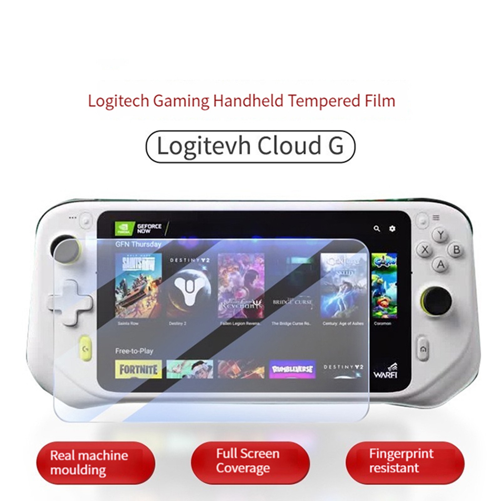 Replacement Screen Tempered Film for Logitech Cloud G Handheld Game Console