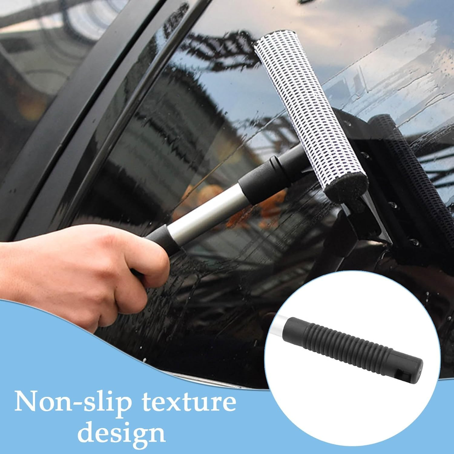 2 Pack Squeegee for Car Window Cleaning and Windshield Washing Standard Window S