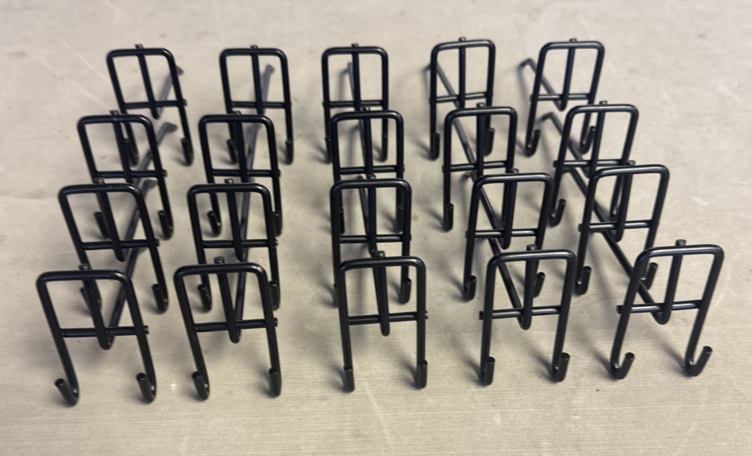 20PC HUHOLE Gridwall Hooks 4 Inch, Display Hook, Black