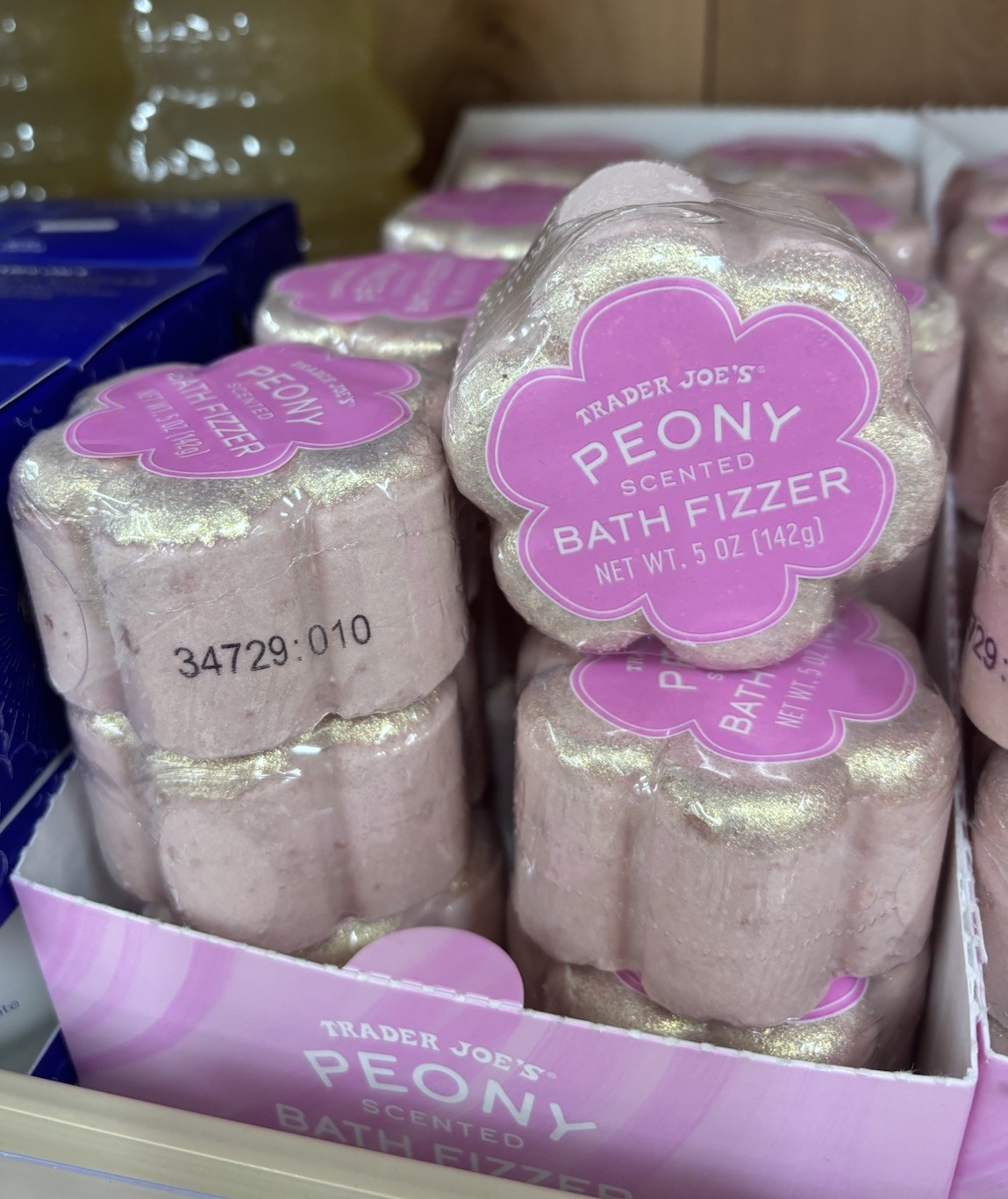3x Trader Joes Peony Scented Bath Fizzer - Relaxing Bath Bombs 🩷 Limited Time!