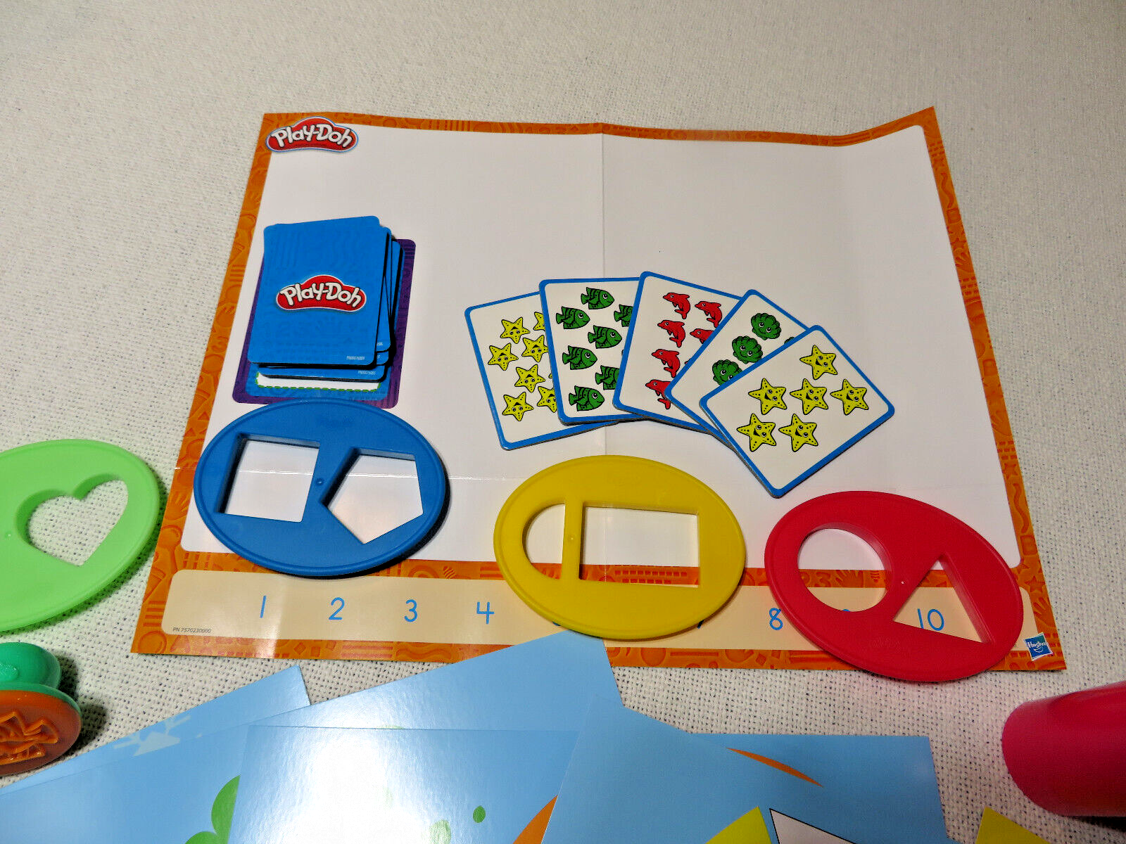 Play-Doh Create Learn Shape /Count Numbers & Colors Playset Playmats Flashcards