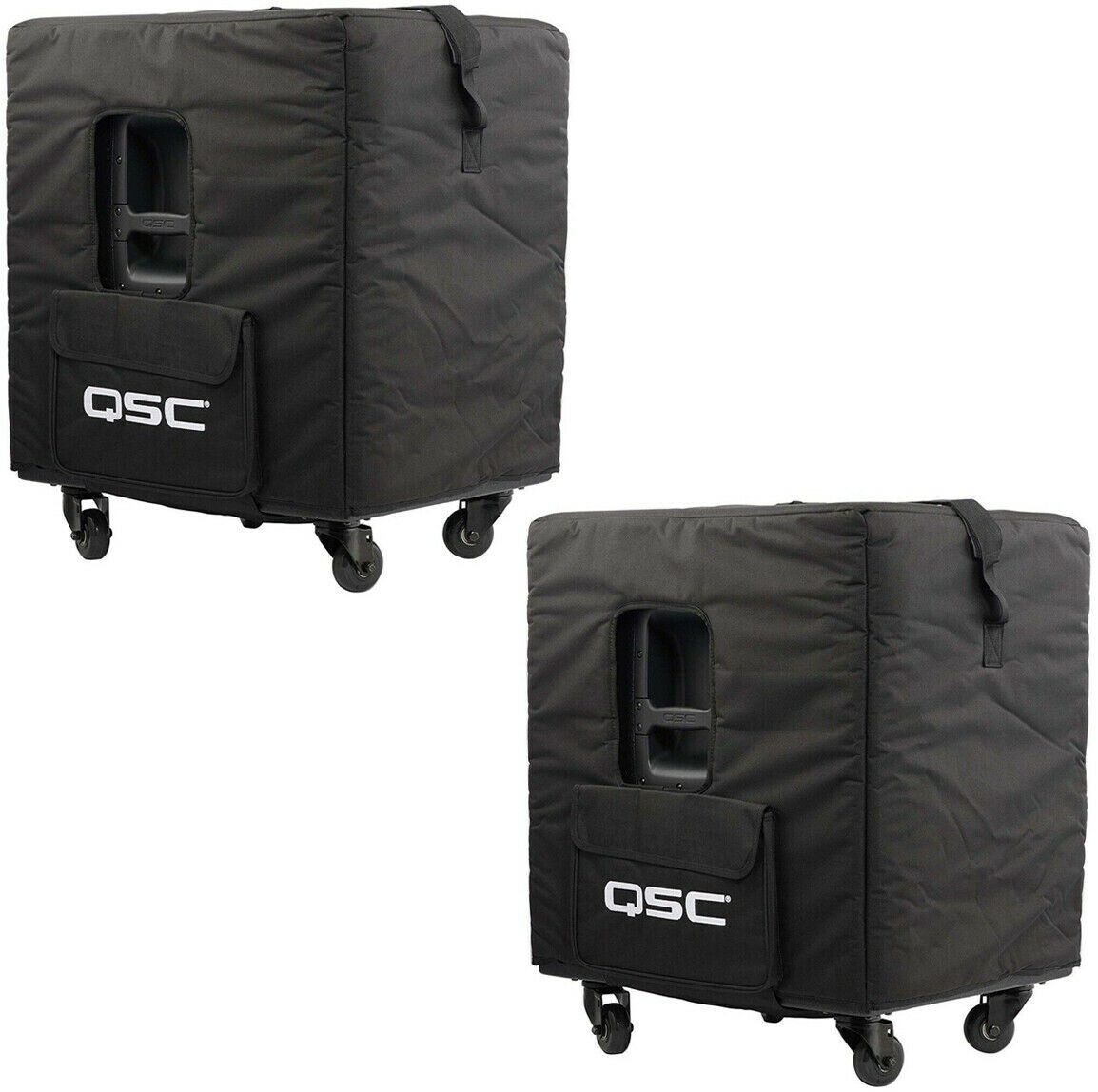 2x QSC KS118-CVR Heavy-Duty Nylon/Cordura w/ Grill Guard KS118 Subwoofer Cover