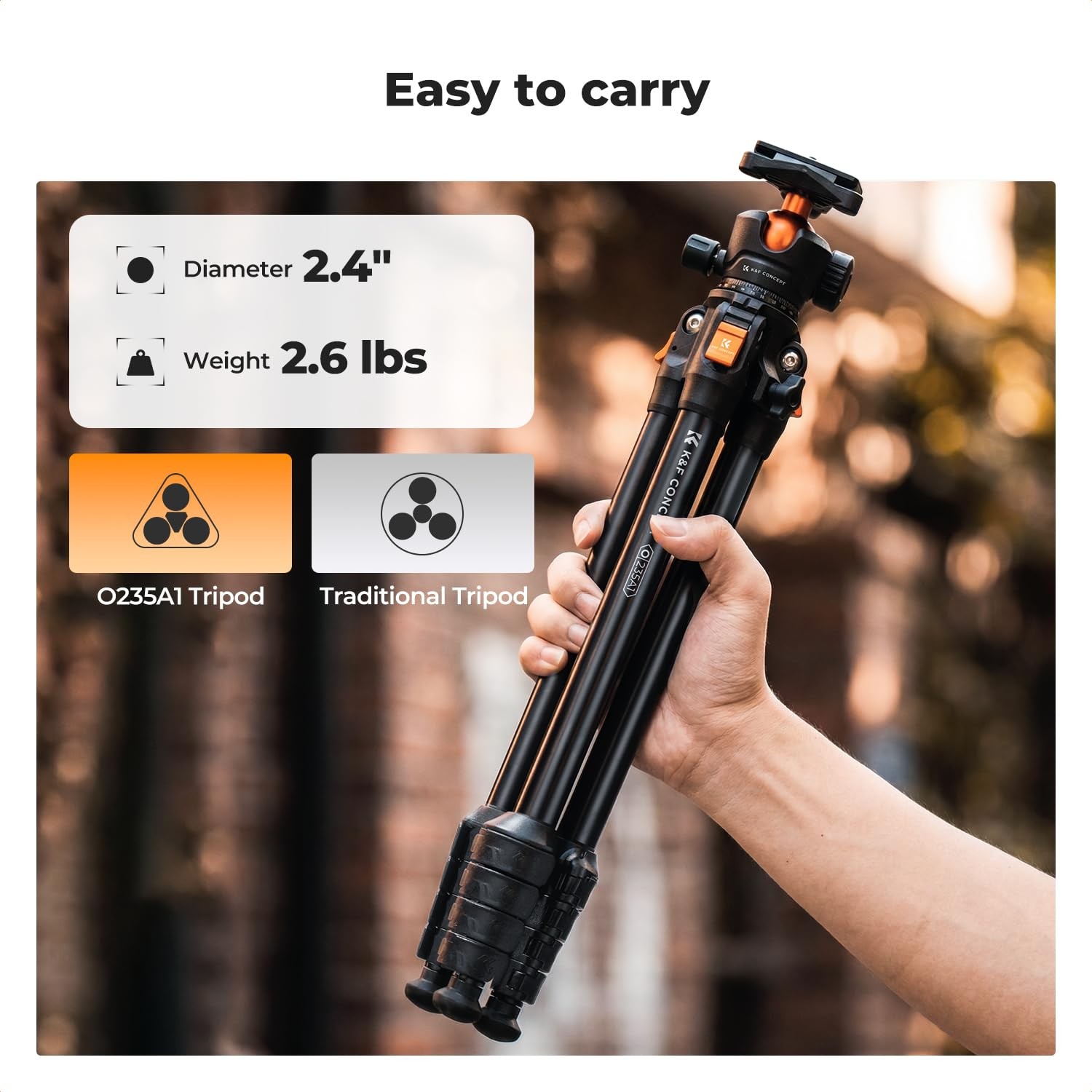 63" Aluminum Travel Tripod for Camera