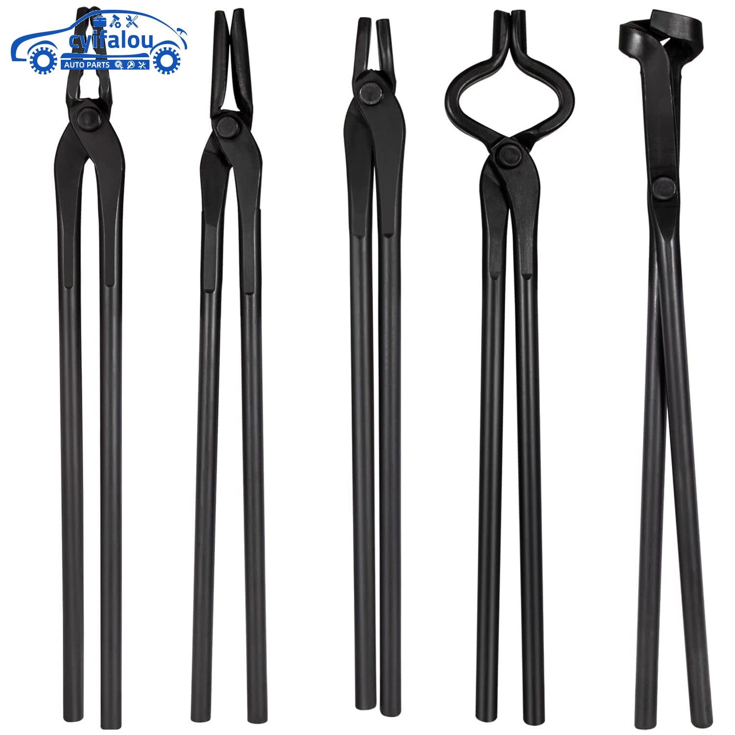 Knife Making Tongs Set Tools Blacksmith Bladesmith Tong Vise Anvil Forge (5PCS)