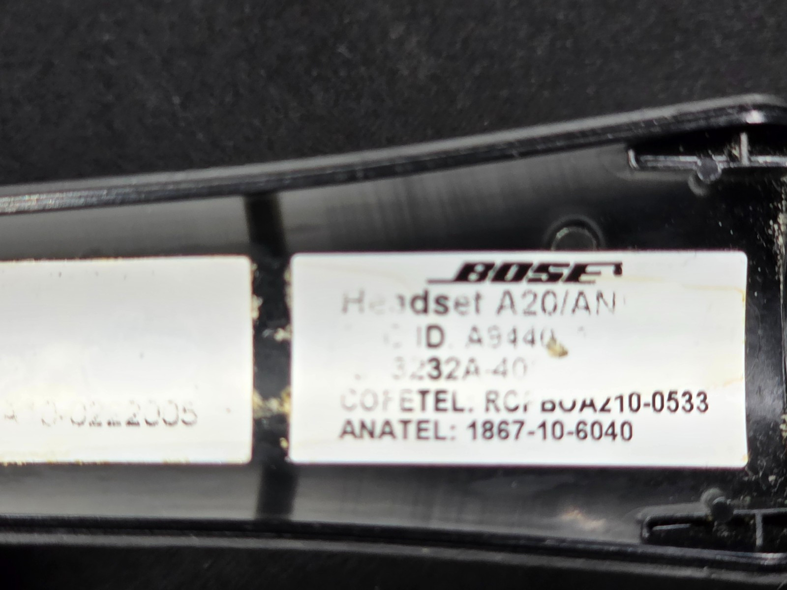 Bose A20 Aviation Headset with LEMO 6 Pin Plug, Bluetooth and Soft Case.