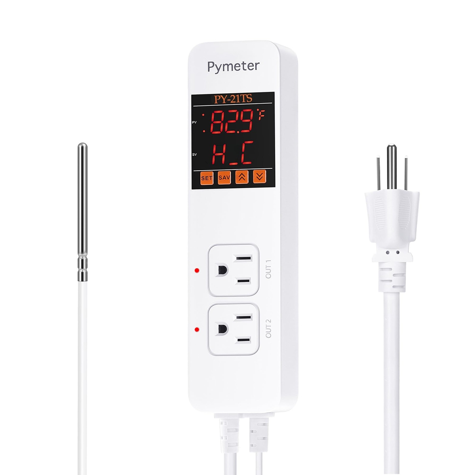 Attic Fan Thermostat Controller Temperature Switch Plug Outlet for Seedlings,...