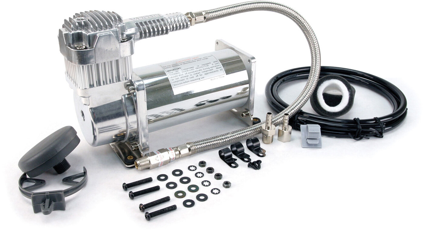 VIAIR 380C Chrome Truck Mount Constant Duty Air Compressor for Tire Inflation