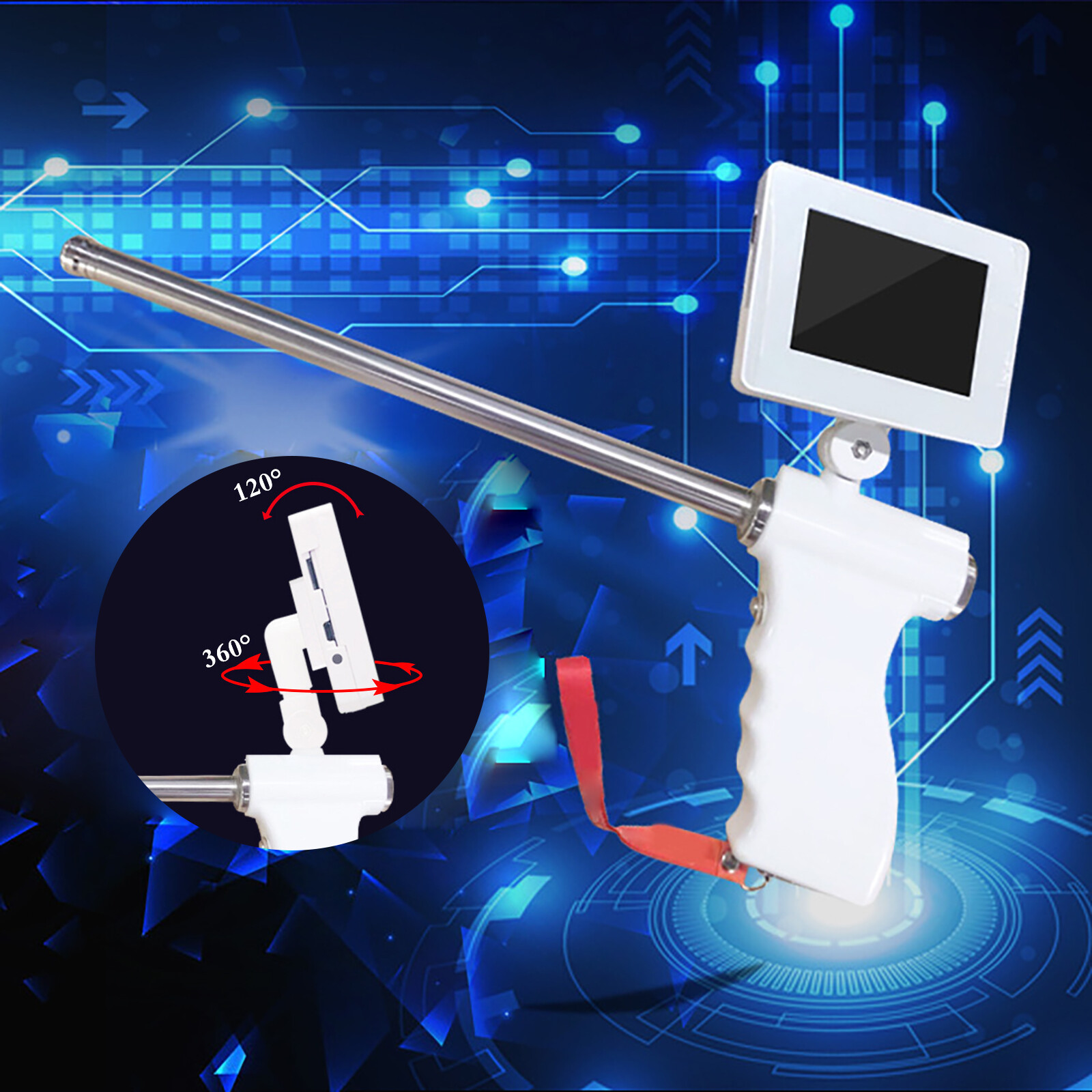 Visual Artificial Insemination Gun Cow Kit Camera with 360° Adjustable Screen