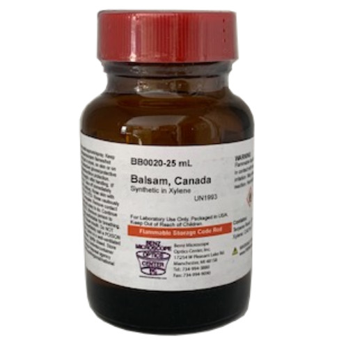 Benz Microscope Synthetic Canada Balsam Mounting Medium, 25mL AC0020