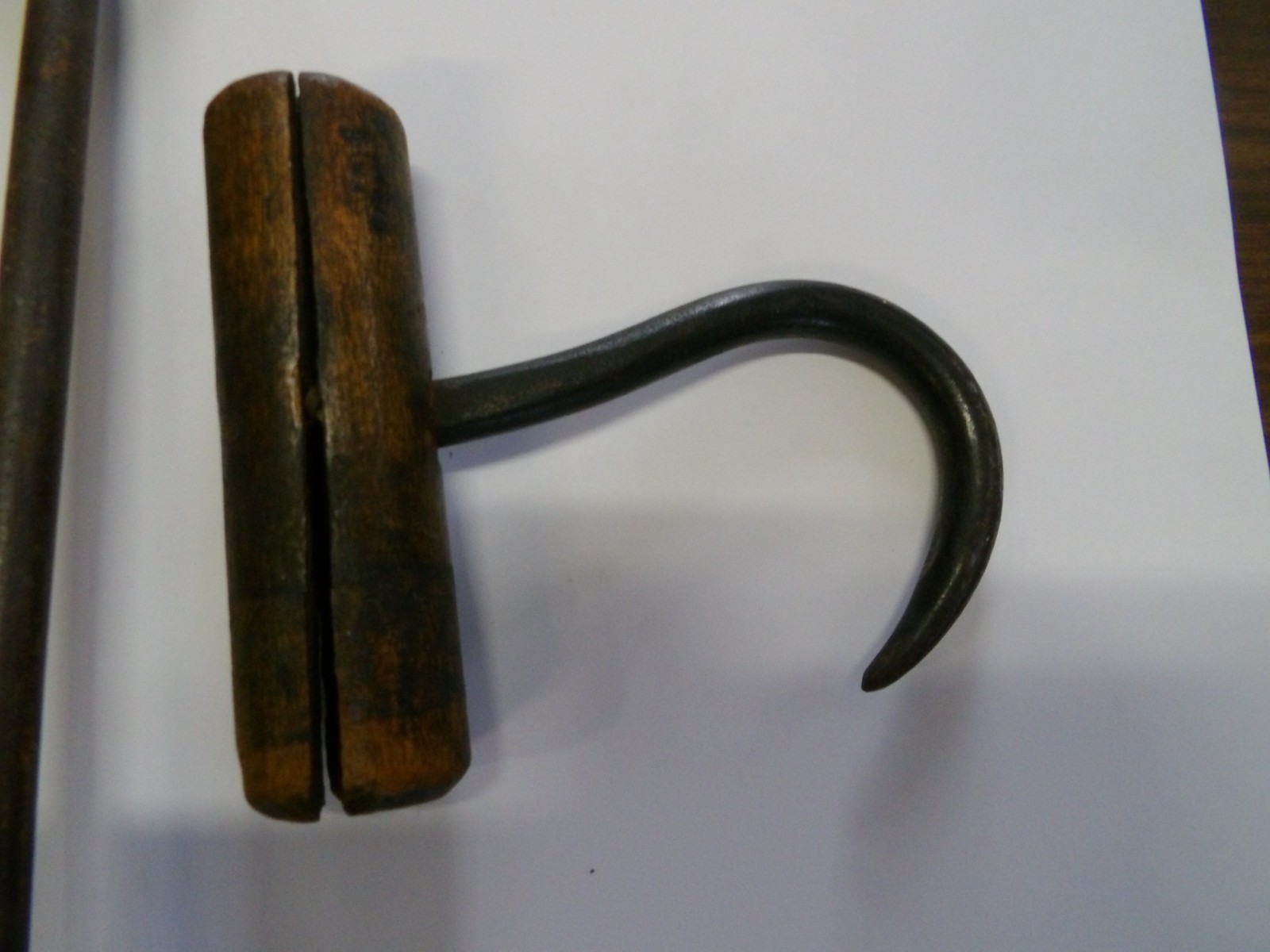 Antique Blacksmith Tools, Hooks, Knife Sharpener, Etc