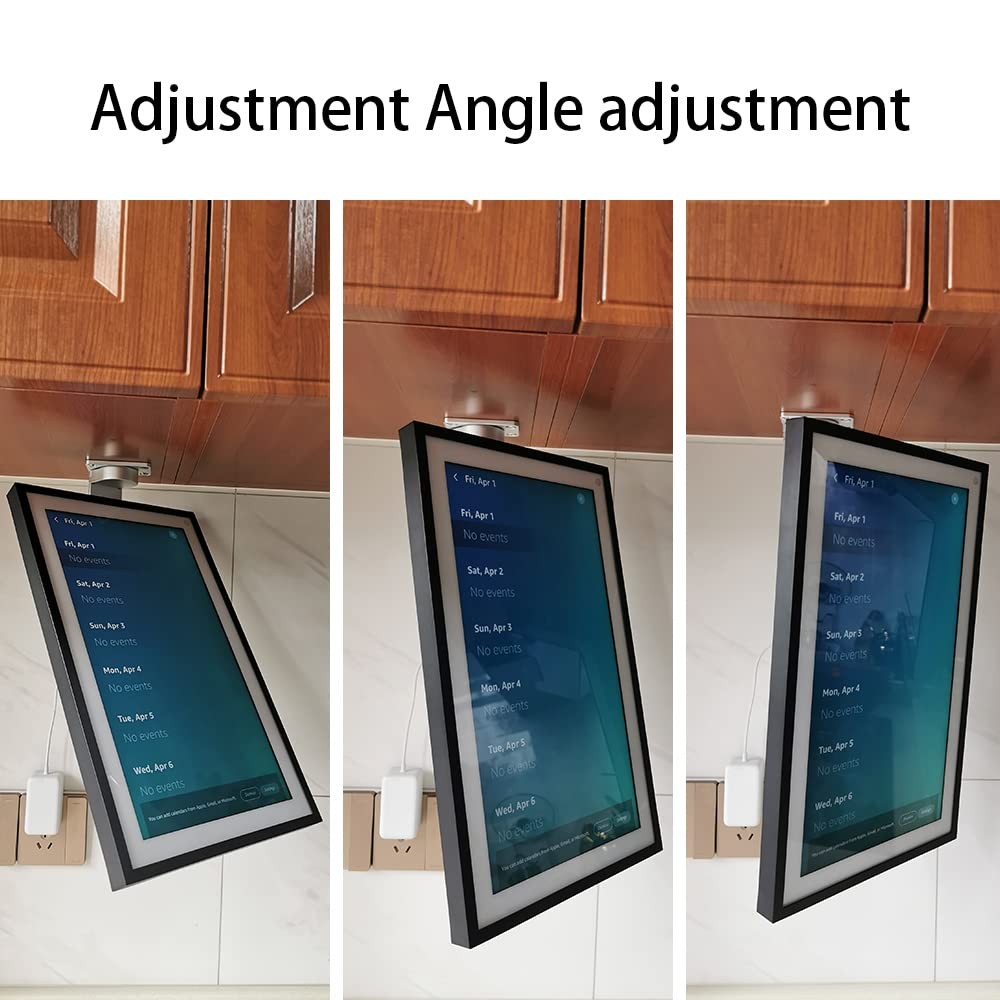 Silver Under-Cabinet Mount for Echo Show 15 Ceiling Mount Bracket 026-02