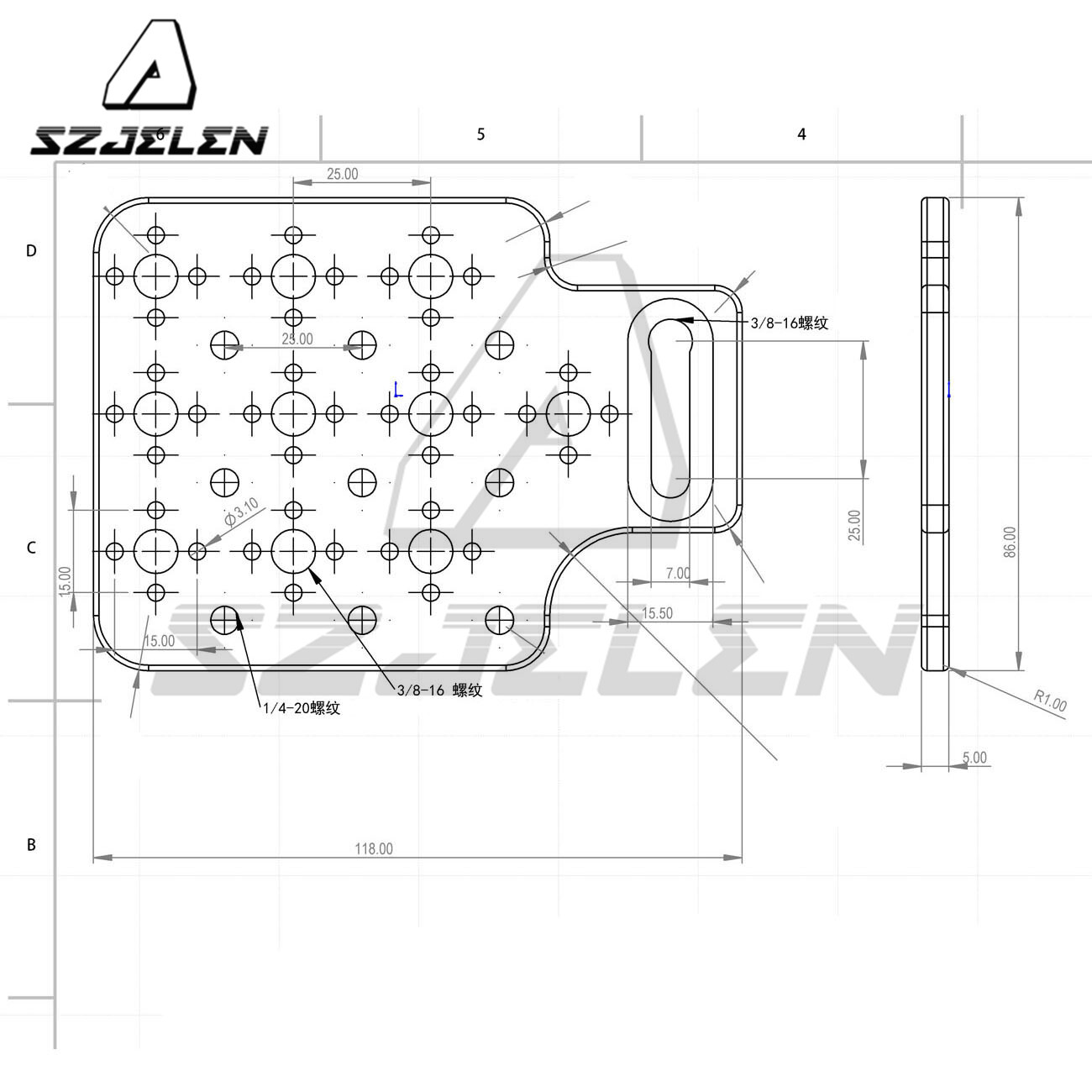 ARRI Alexa Mini LF Universal Camera Expansion Side Panel Kit Camera Shoe Mount