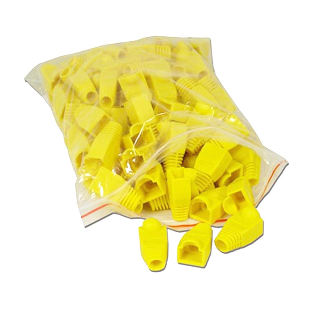Skywalker Boot for RJ45 Connectors to Protect Network Cables (100 Pack, Yellow)