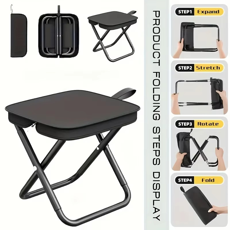 Portable Folding Lightweight Chair Fishing Hiking Travel Outdoor Indoor Seat