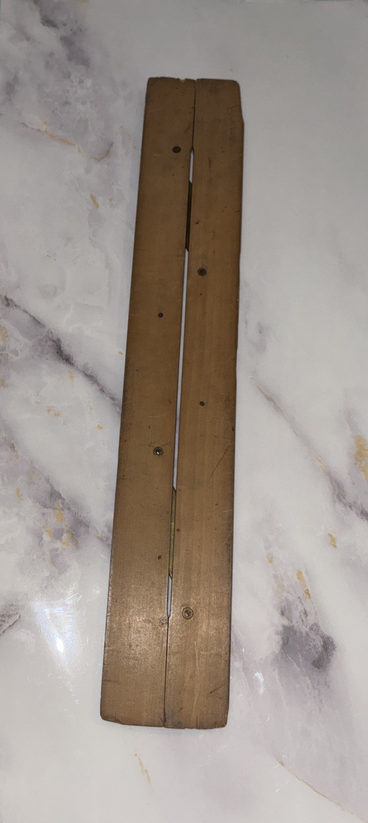 Antique Captain Fields Parallel Rule Wood Brass Nautical Chart Drafting 1890s