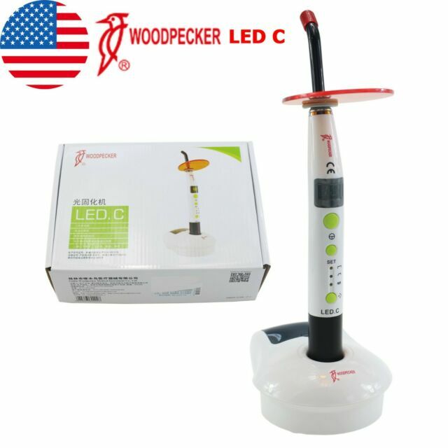 Original 100% Woodpecker LED-C Dental Wireless LED Curing Light Lamp 1200mw CE