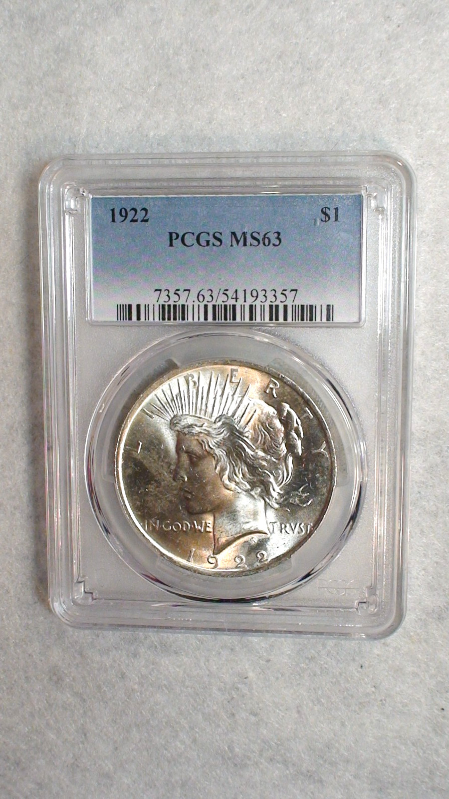 1922 P Peace Dollar PCGS MS63 UNCIRCULATED $1 Coin BUY IT NOW!