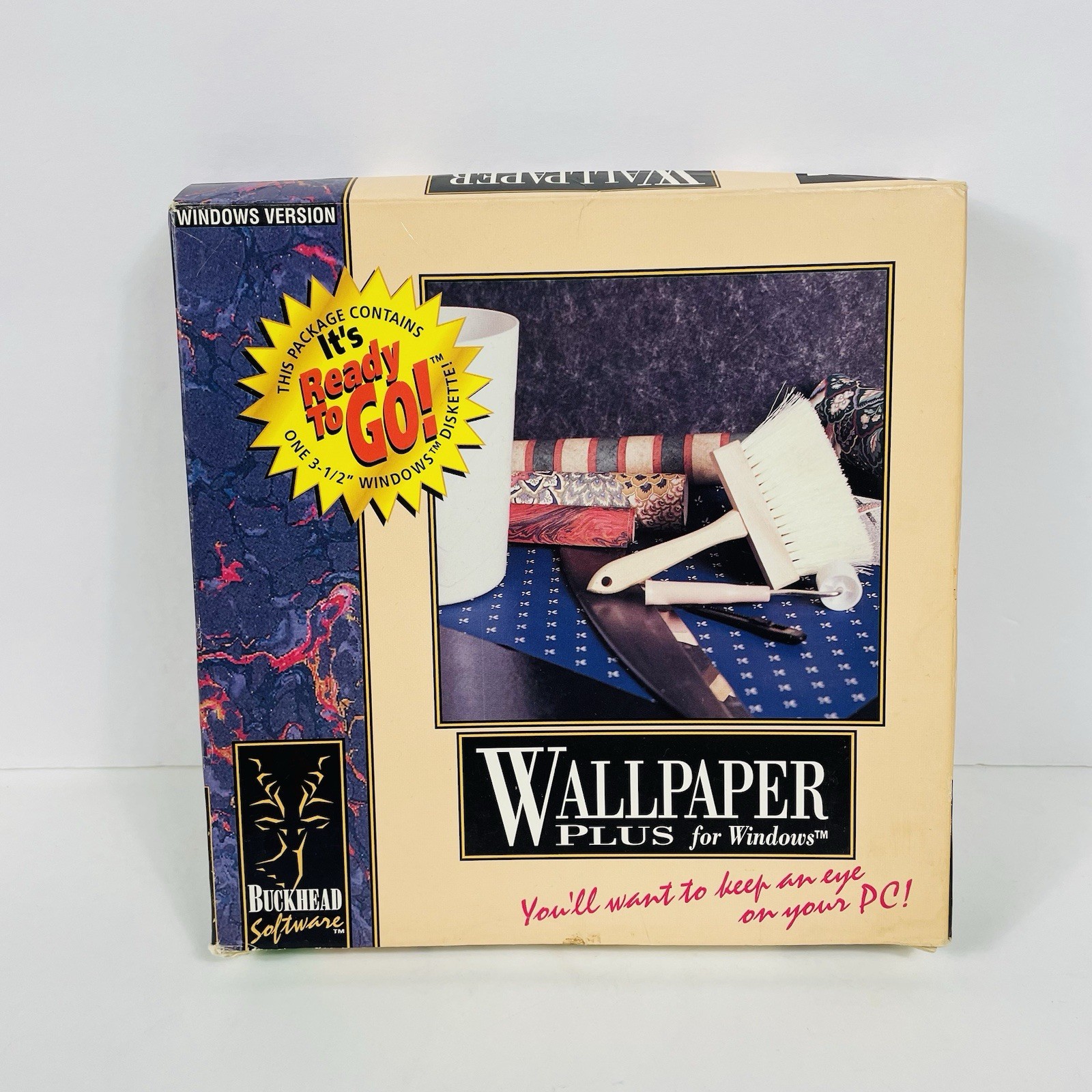 Wallpaper Plus for Windows BIG BOX PC, 1994 3.5" Windows Diskette