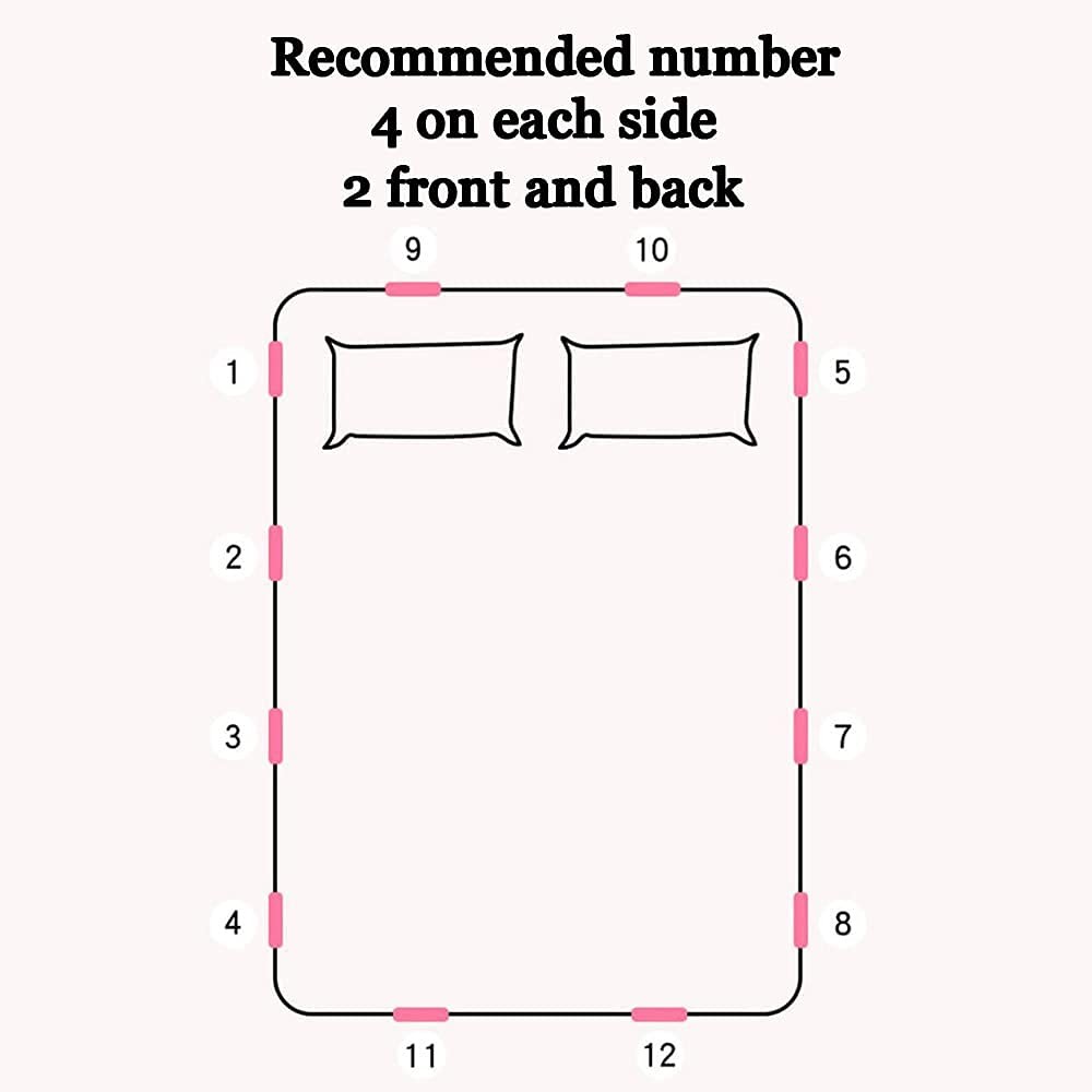 12pcs Bed Sheet Grippers Holders Fasteners Clips Keep Sheets