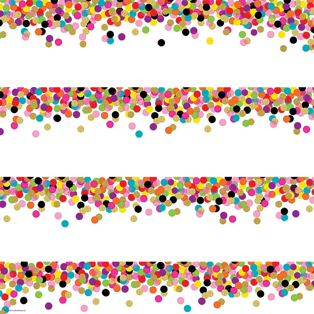 Confetti Straight Border Trim by Teacher Created Resources