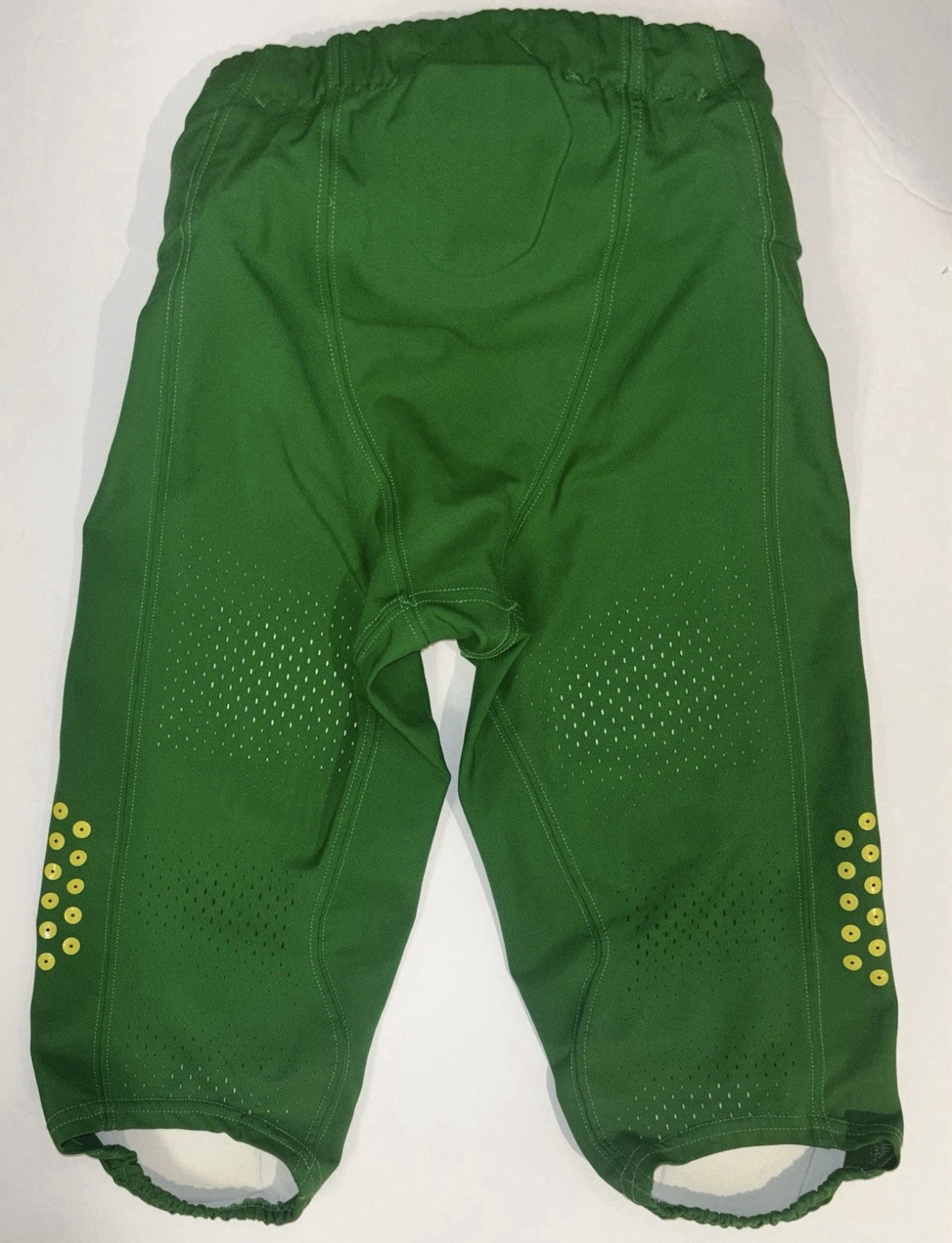 2021 OREGON DUCKS PE GAME WORN Apple Green & Yellow Nike Football Pants W/Pads