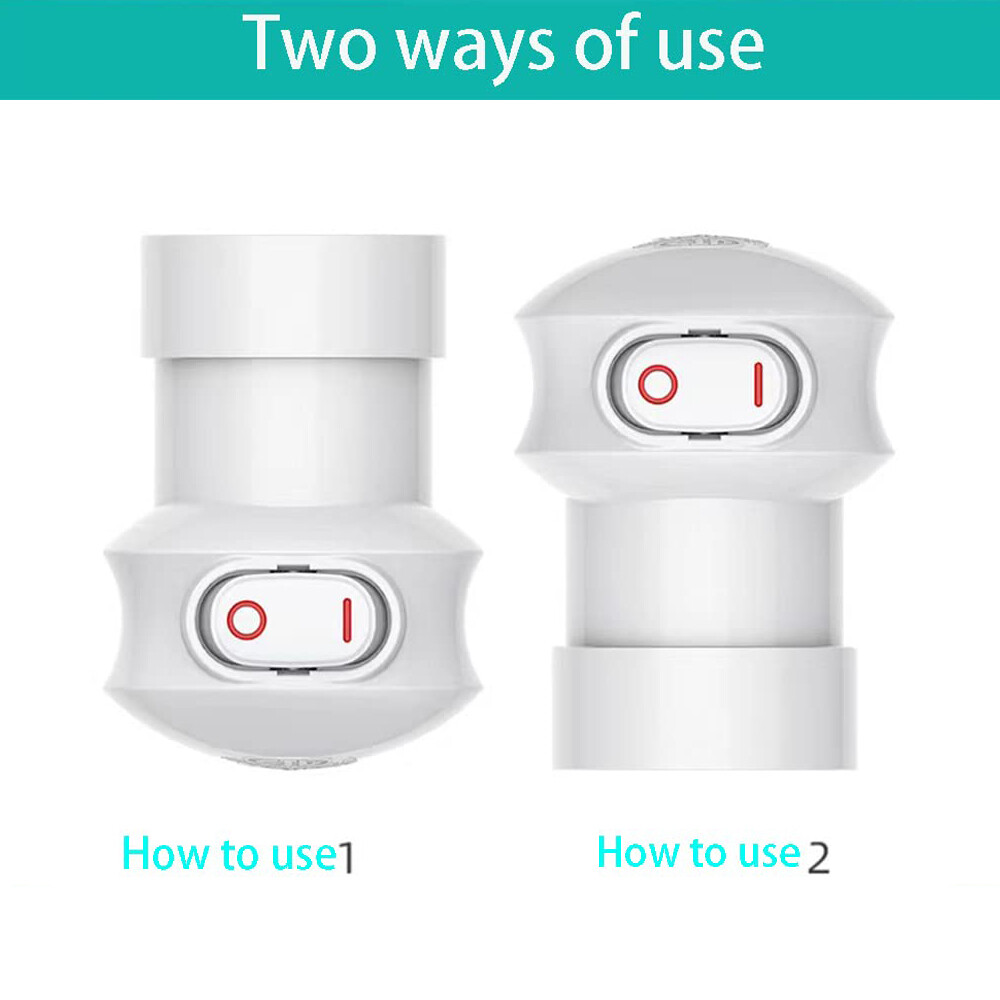 2 Pack Plug in Light Socket with On/Off Switch E27/E26 Outlet to Socket Adapter