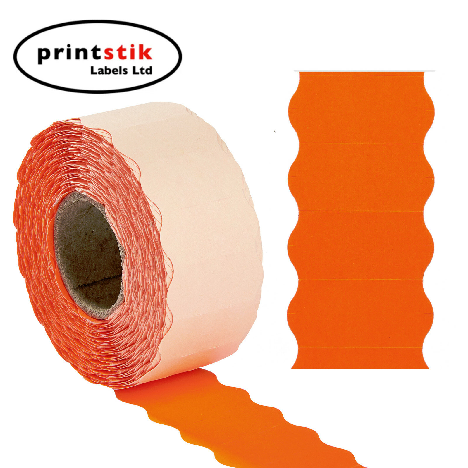 PRICE GUN LABELS,45,000 26 X 12mm FLUORESCENT RED CT4 PUMA LYNX MOTEX