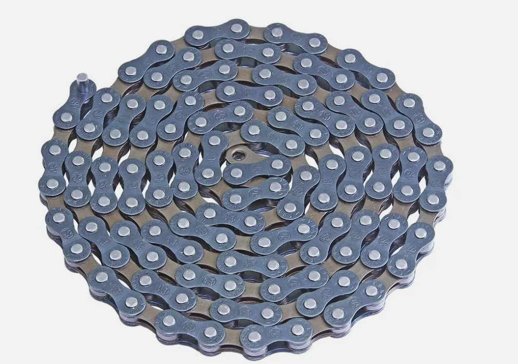 YBN Bike Chain 6-7 Speed MTB Road, Navy/Blue/Brown (Master Link Included)