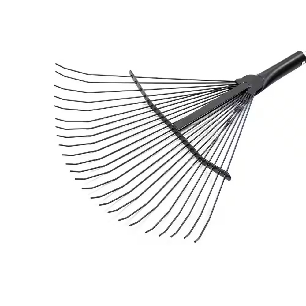 24-Tine Leaf and Thatching Rake with Fiberglass Handle