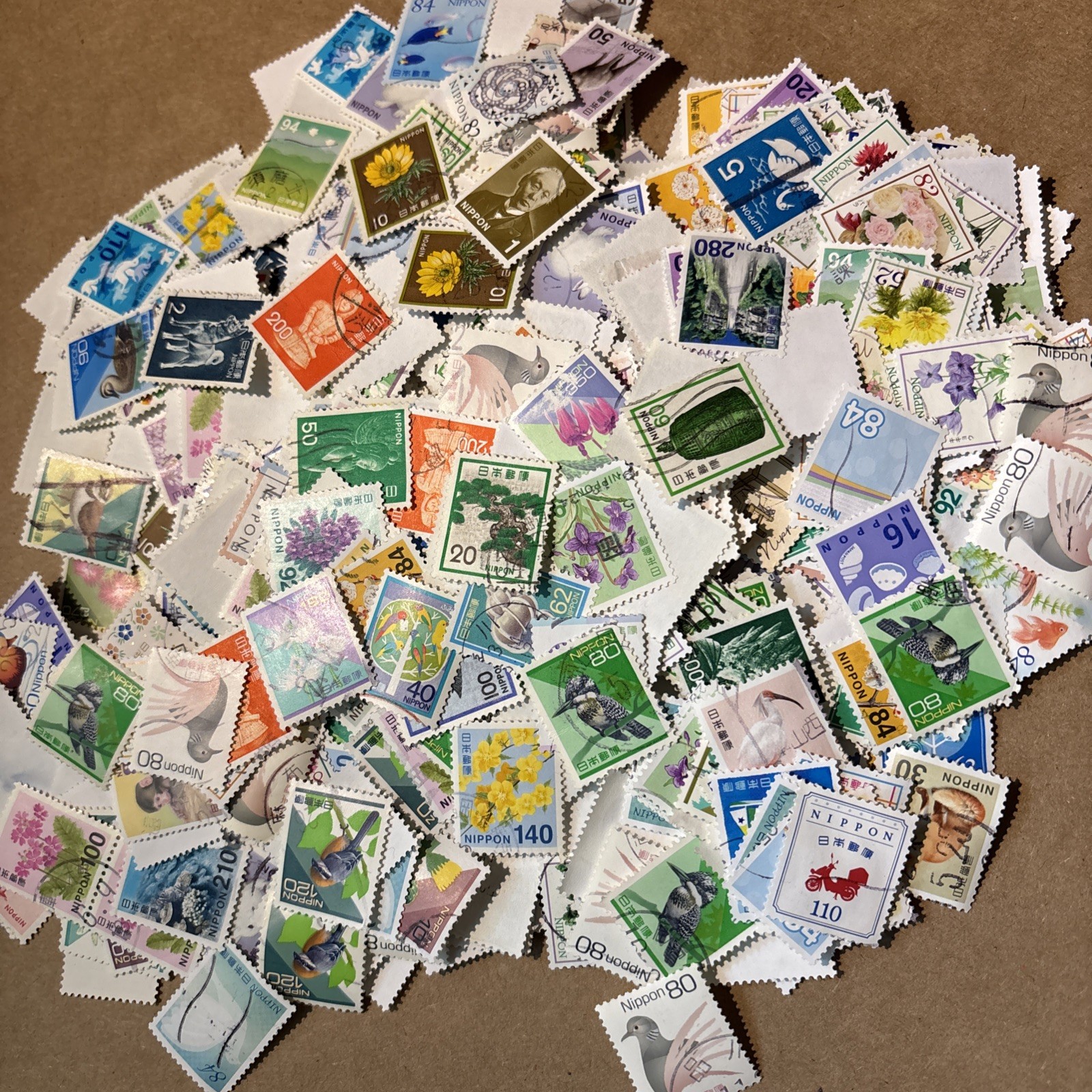 100+ Different Small Japanese Stamps