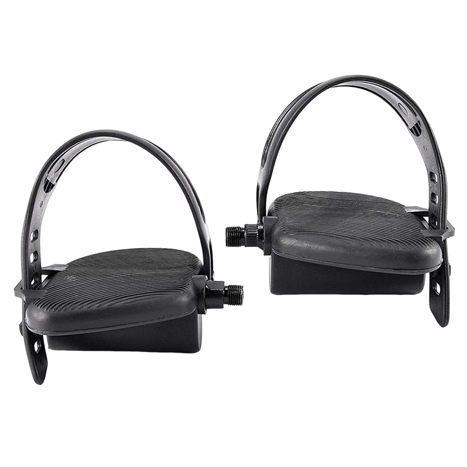 Exercise Bike Pedal Replacement Widened Straps Anti Slip Exercycle Pedals