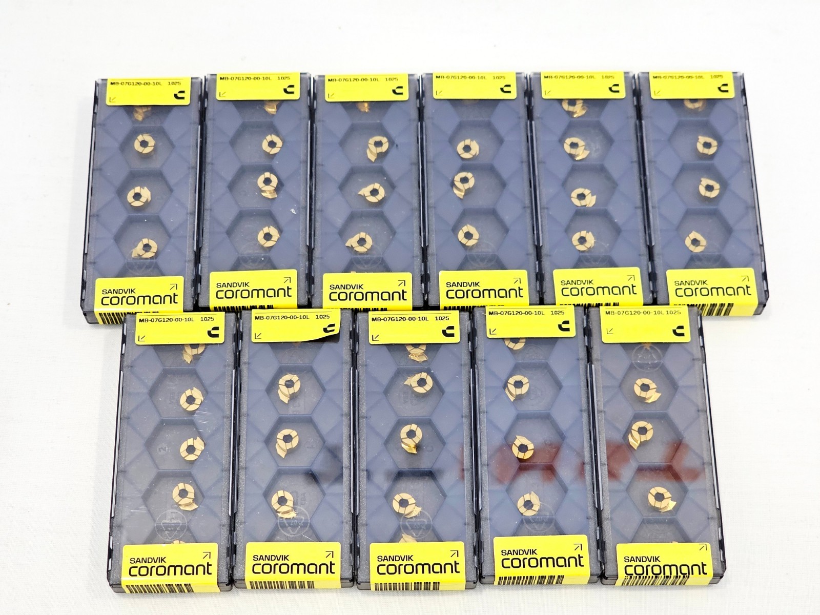 11x Sandvik Coromant MB-07G120-00-10L 1025 CoroCut MB Inserts