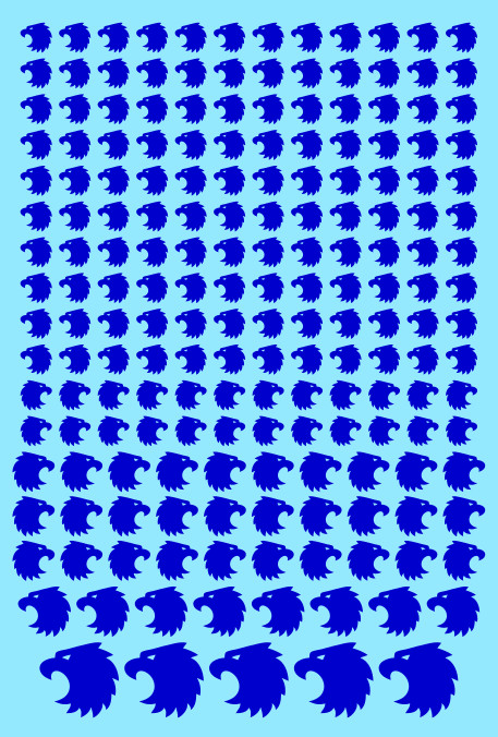 Adept Bird Heads Custom A6 Transfer Sheet