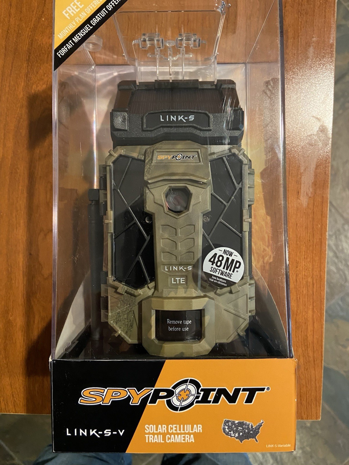 SPYPOINT LINK-S-V Solar LTE Trail Camera 48MP, GPS, SD Card, Infrared, Hunting