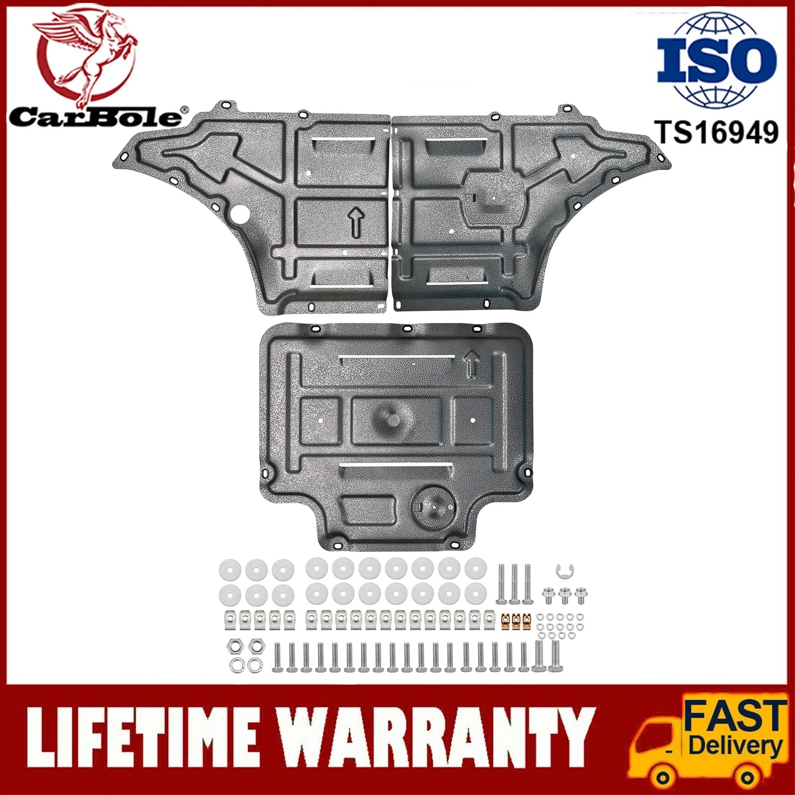 Engine& Trans Splash Shield Under Tray Skid Plate for Audi A4 S4 B8.5 B8 3.0 2.0