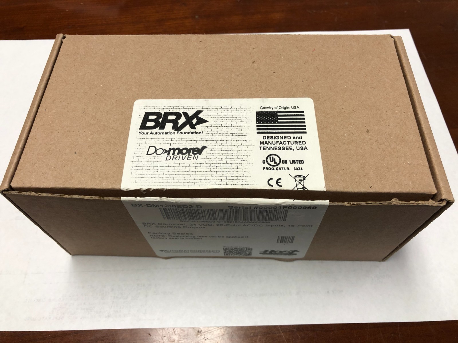 New open box BX-DM1-36ED2-D BRX do-more plc 12-24vdc 20 inputs 16 outputs
