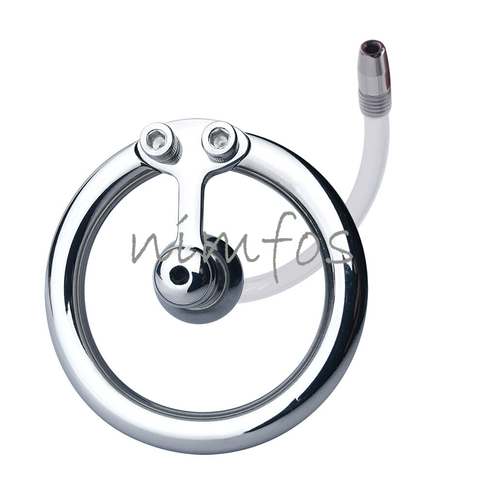 New Solid Steel Ball Inverted Cage with Removable 12mm Male Chastity Device