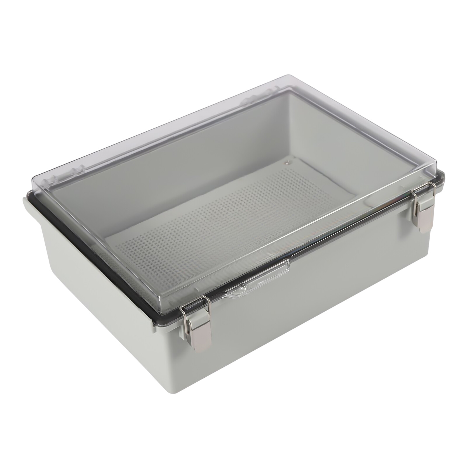 Stainless Steel Wall Mount Hinged Cover Latch Junction Box w/Clear Enclosure