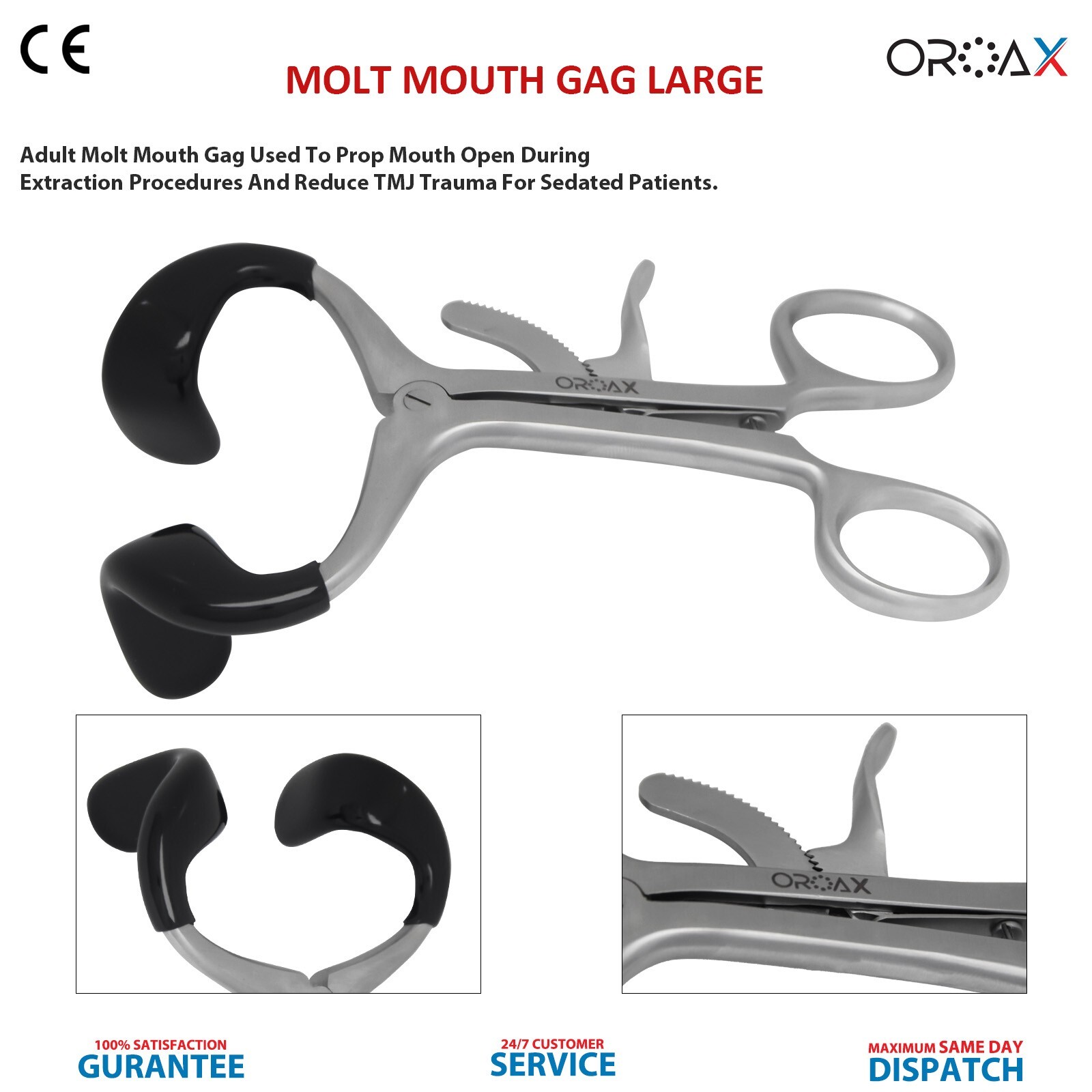 Abridor de boca Molt Gag: retractor de mejillas para cirugía dental y oral