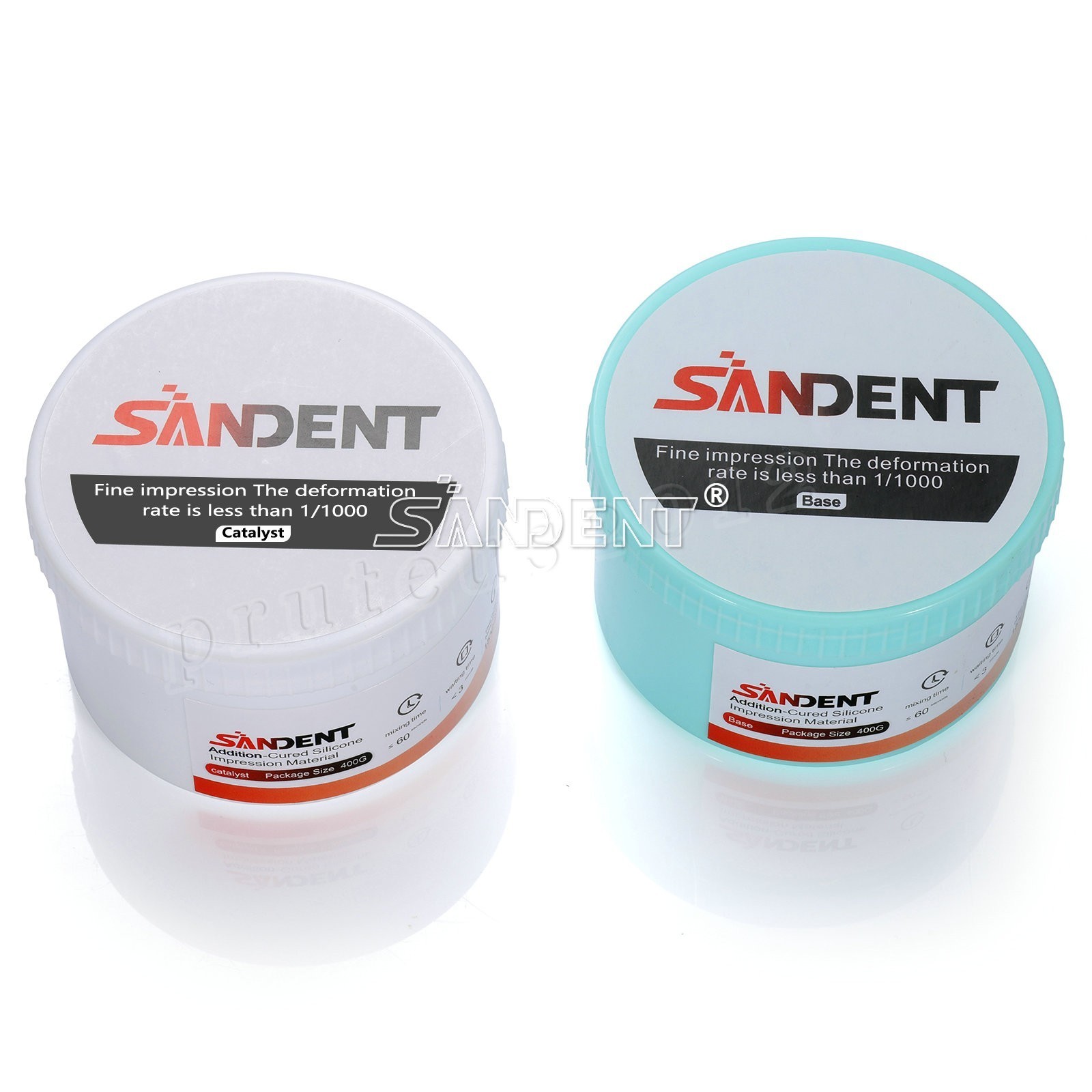 SANDENT Putty Regular Set Dental Impression Material Base & Catalyst 2 Scoops