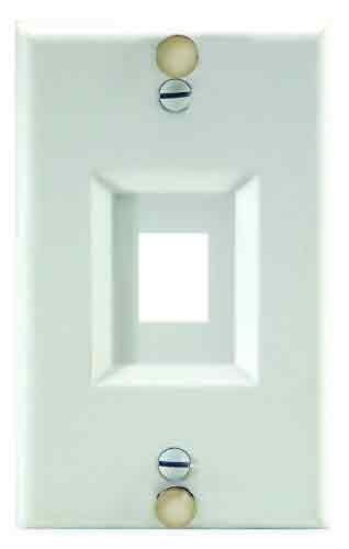 Legrand - OnQ 1 Port Keystone Single Gang Wall Plate, Stainless Steel Wall Pl...
