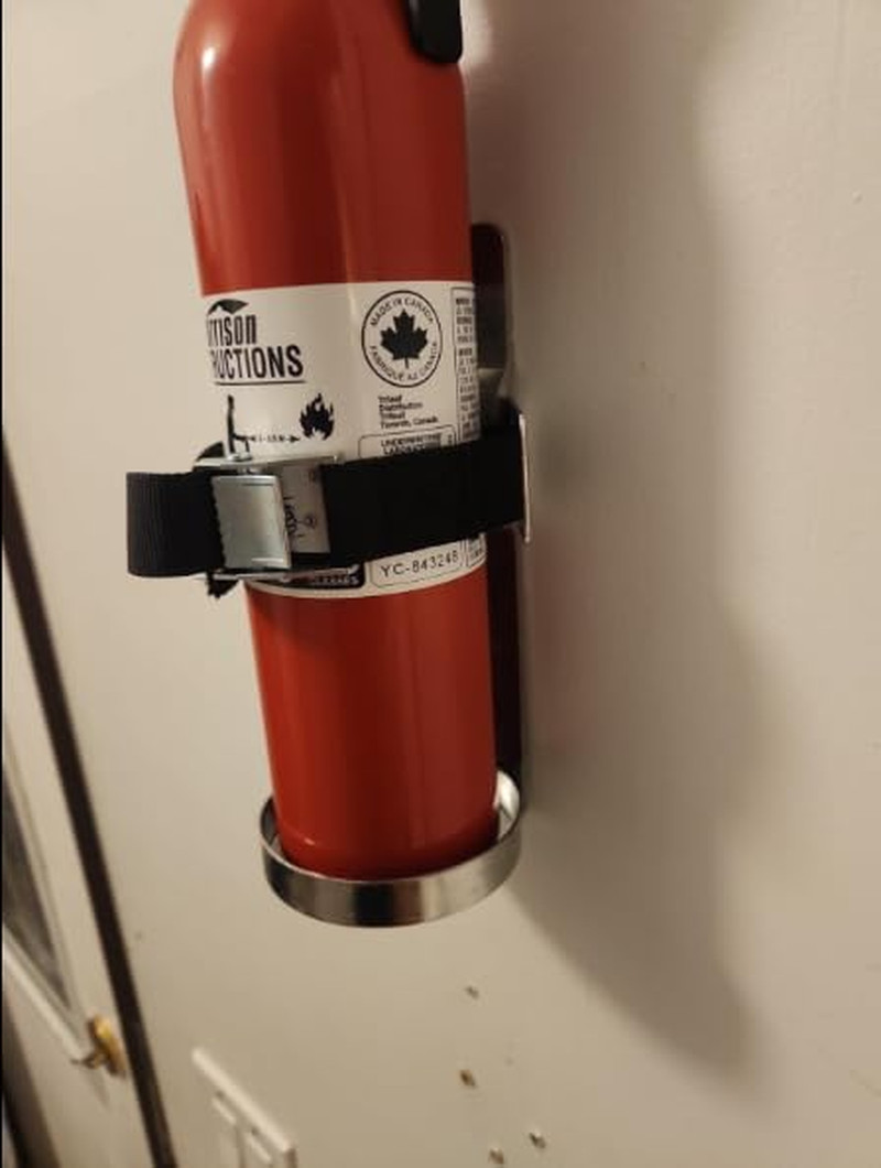 Fire Extinguisher Mount,Wall Mounted Bracket,Compatible with 2.5 Lb Fire Extingu