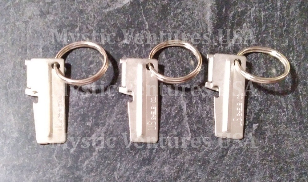 3x GENUINE US Military P-38 Can Opener Key Chains Surplus US Shelby "John Wayne"