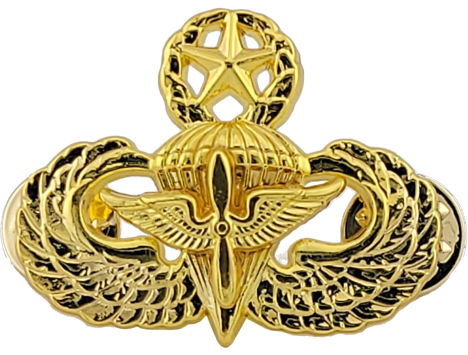 Aviation Airborne Master Jump Wing Parachute Badge Pin US Army Military Gold